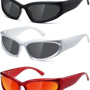 Y2K Wrap Around Polarized Sunglasses Womens men Swift Oval Fashion Sport Shades